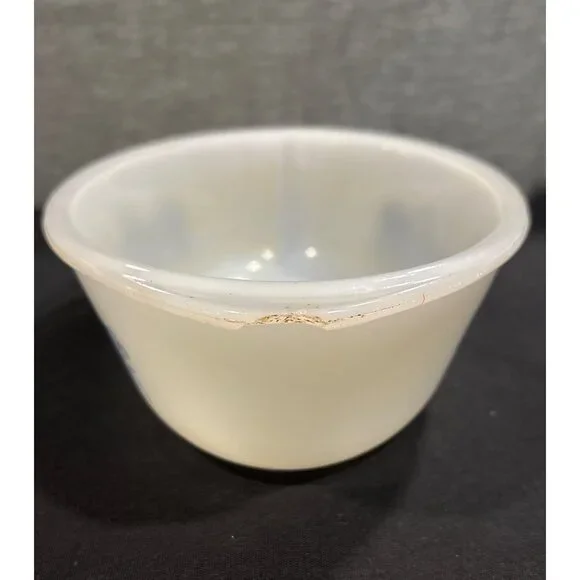 Vintage Glasbake Milk Glass Rectangular Baking Dishes With Blue Farm Scene - Picture 14 of 16